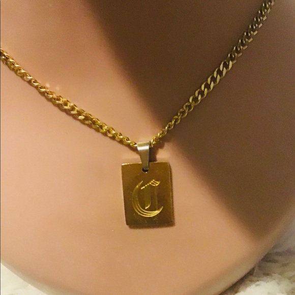 Very Nice Letter Gold Color High Quality Necklace for Women - Picture 3 of 3